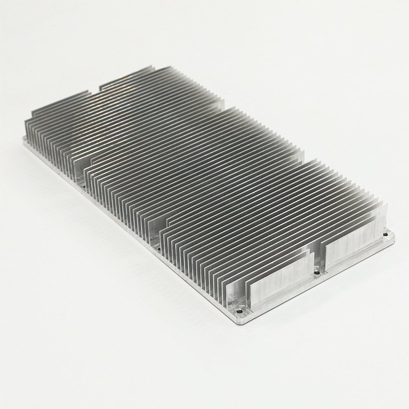 High-density fin aluminum heat sink drilling and tapping