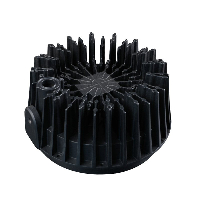 LED downlight heat sink drilling, tapping, and chamfering