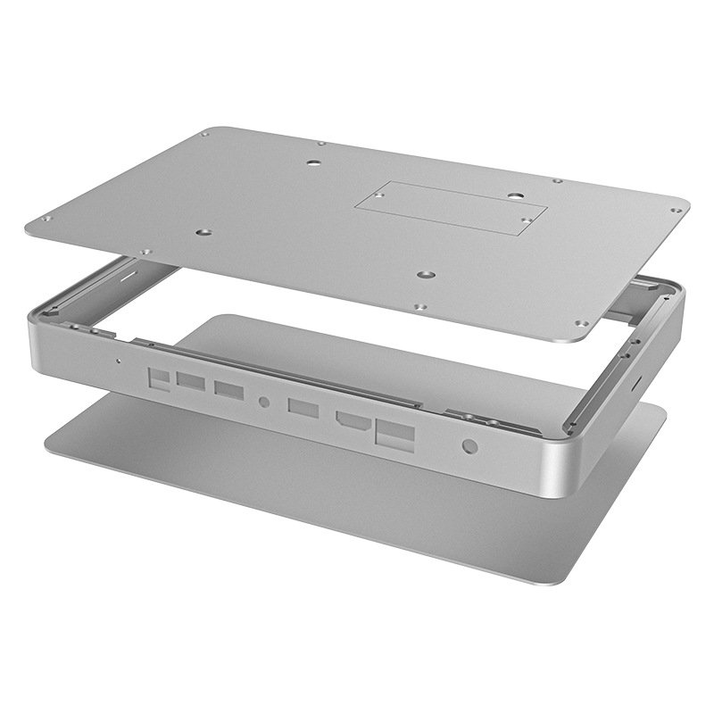 Sheet metal enclosure automatic drilling and tapping sample