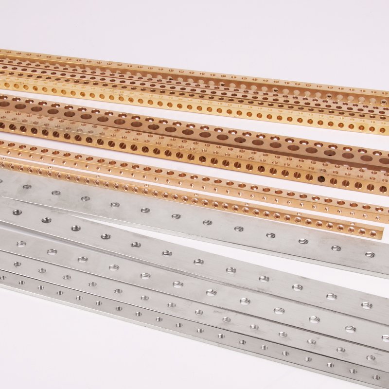 Drilling and Tapping of Grounding Copper Busbars and Terminal Posts