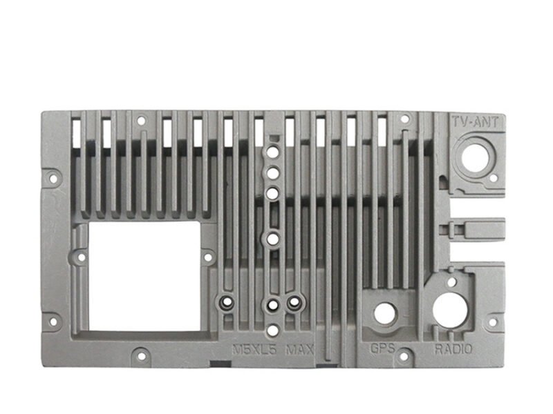 Aluminum reversing radar housings machined with a DXOVO multi spindle drilling and tapping machine