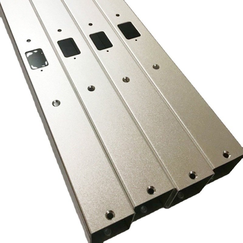 Drilling, chamfering, and tapping of long aluminum alloy profiles